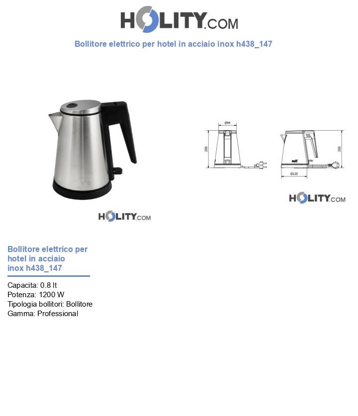 Bollitore elettrico per hotel in acciaio inox h438_147