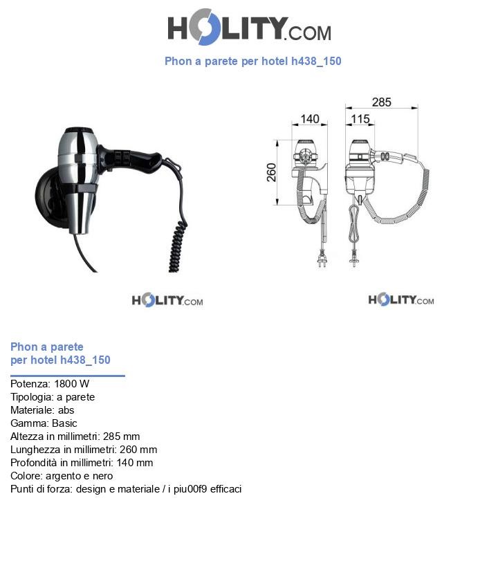 Phon a parete per hotel h438_150
