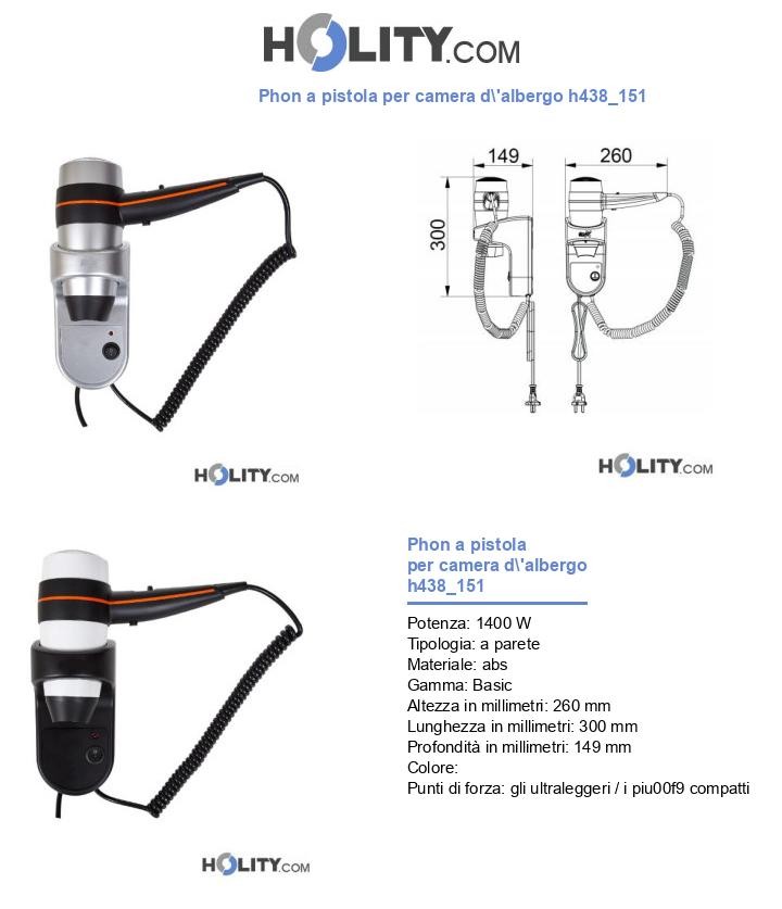 Phon a pistola per camera d\'albergo h438_151