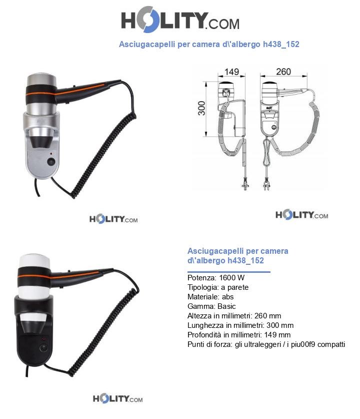 Asciugacapelli per camera d\'albergo h438_152