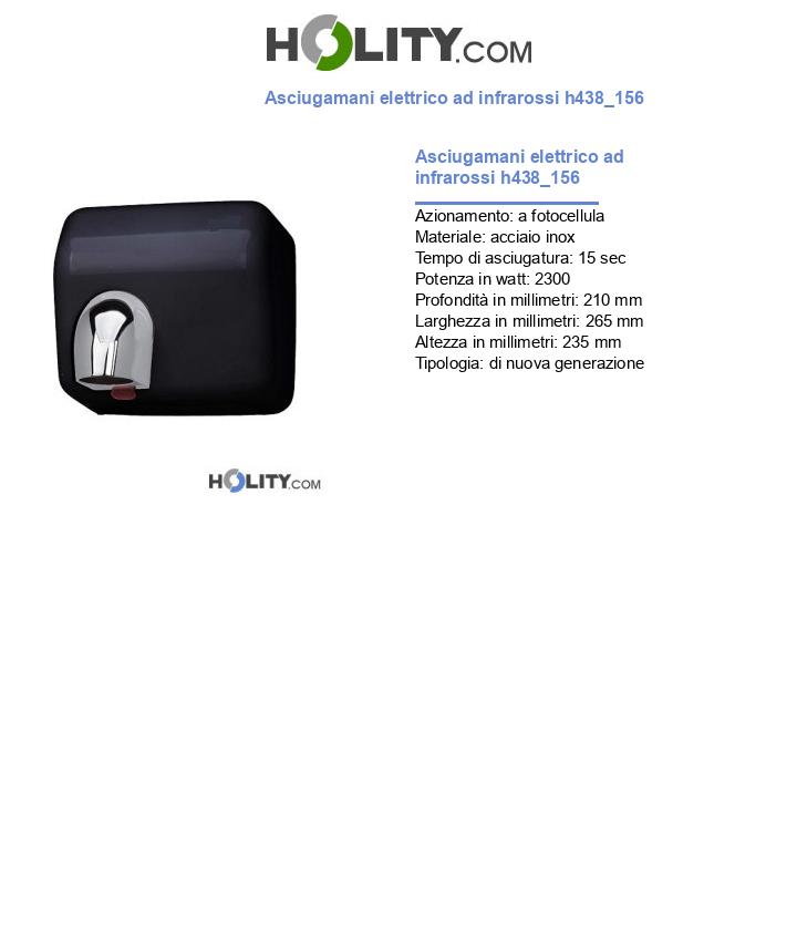 Asciugamani elettrico ad infrarossi h438_156
