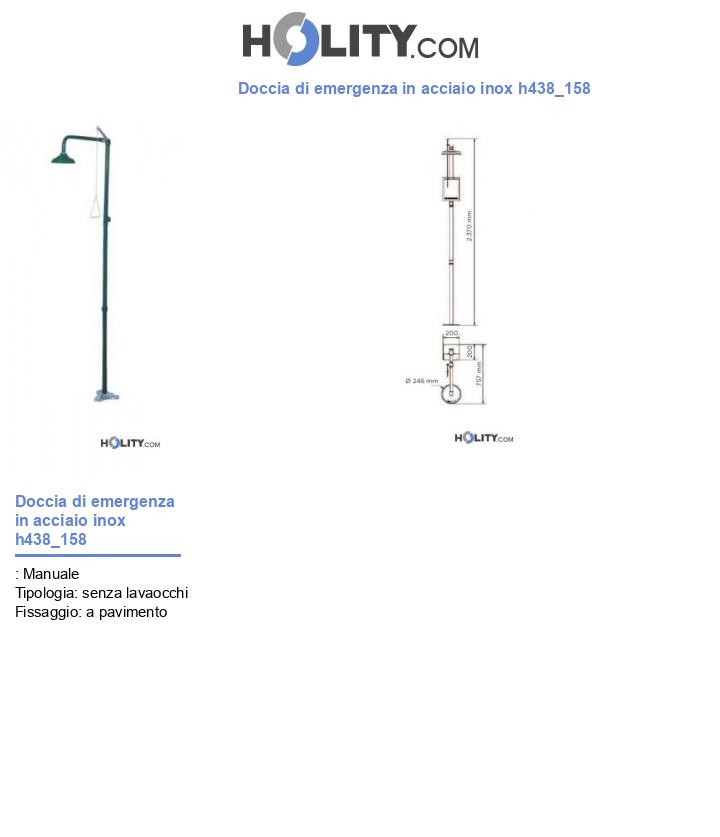 Doccia di emergenza in acciaio inox h438_158