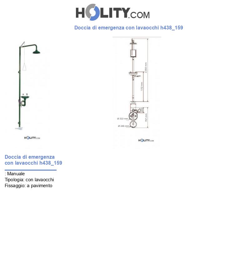 Doccia di emergenza con lavaocchi h438_159