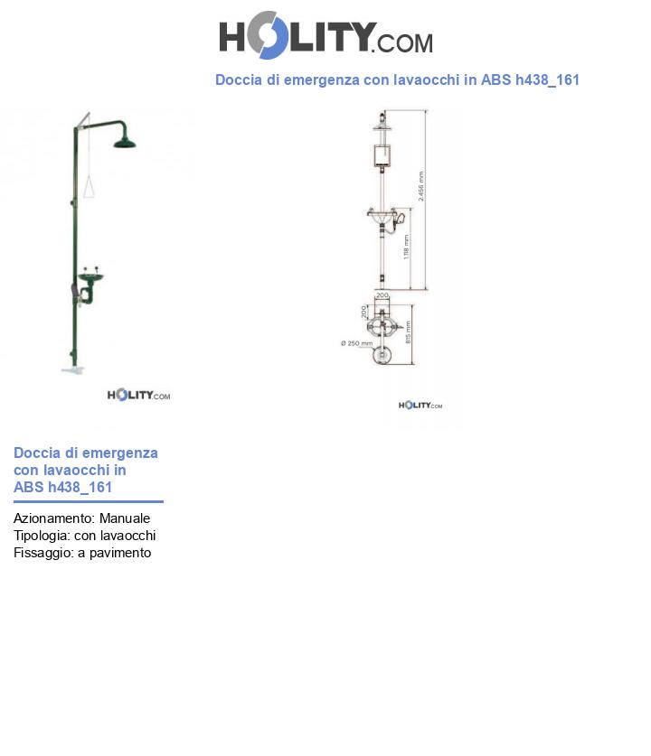 Doccia di emergenza con lavaocchi in ABS h438_161