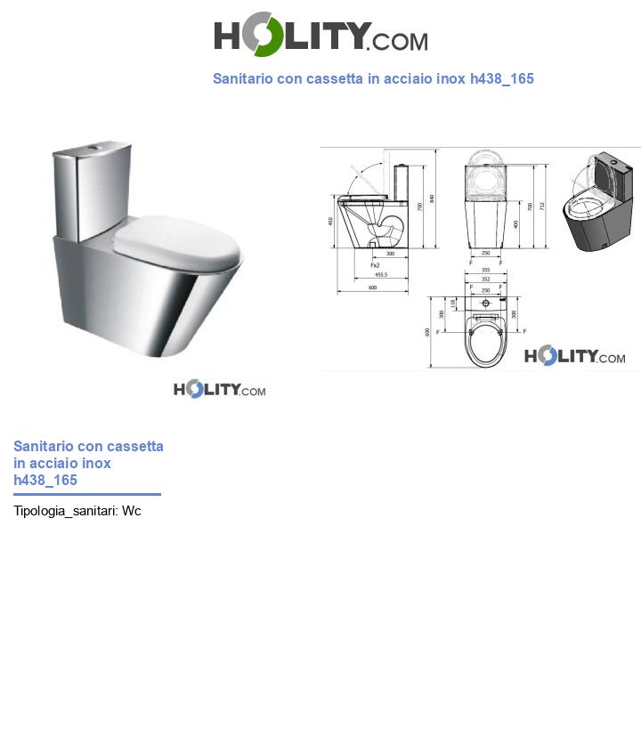 Sanitario con cassetta in acciaio inox h438_165