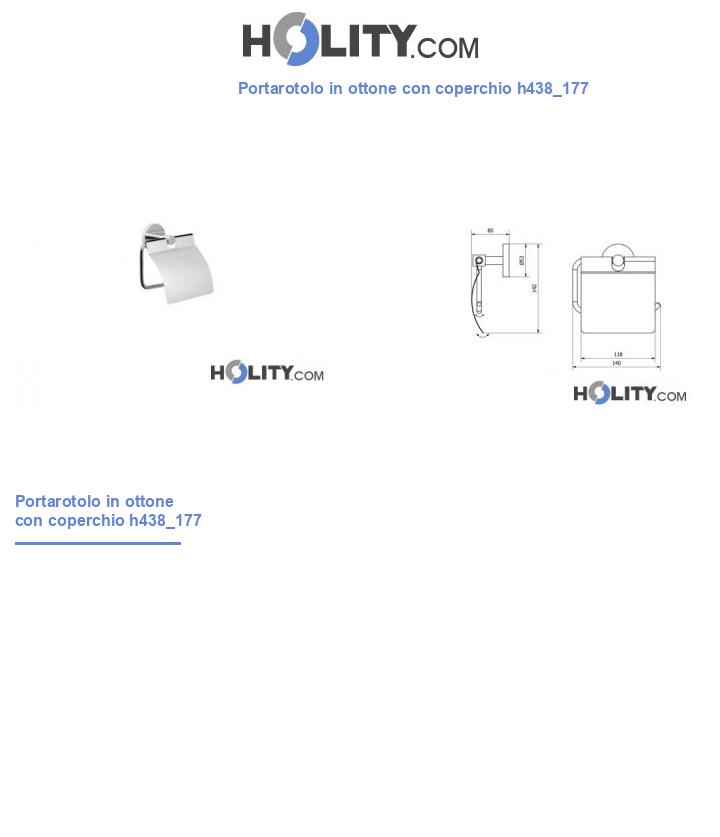 Portarotolo in ottone con coperchio h438_177