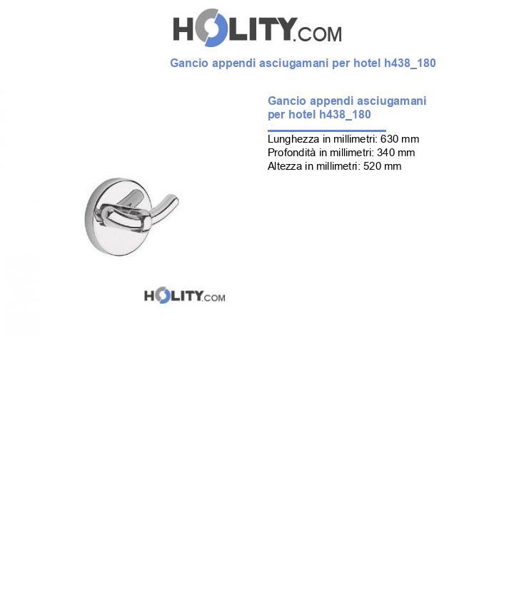 Gancio appendi asciugamani per hotel h438_180