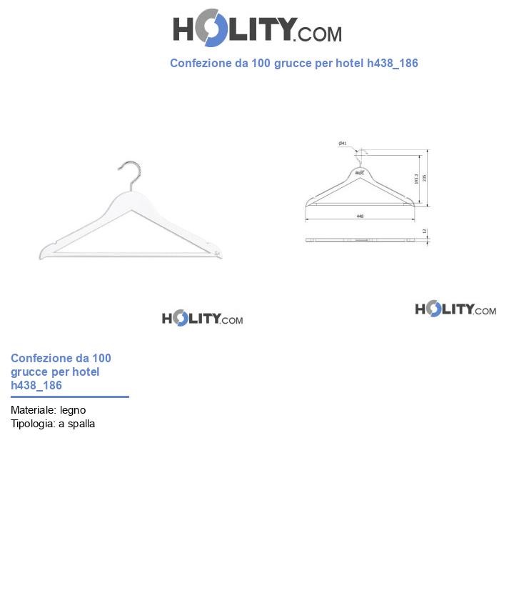 Confezione da 100 grucce per hotel h438_186