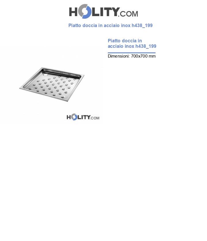 Piatto doccia in acciaio inox h438_199