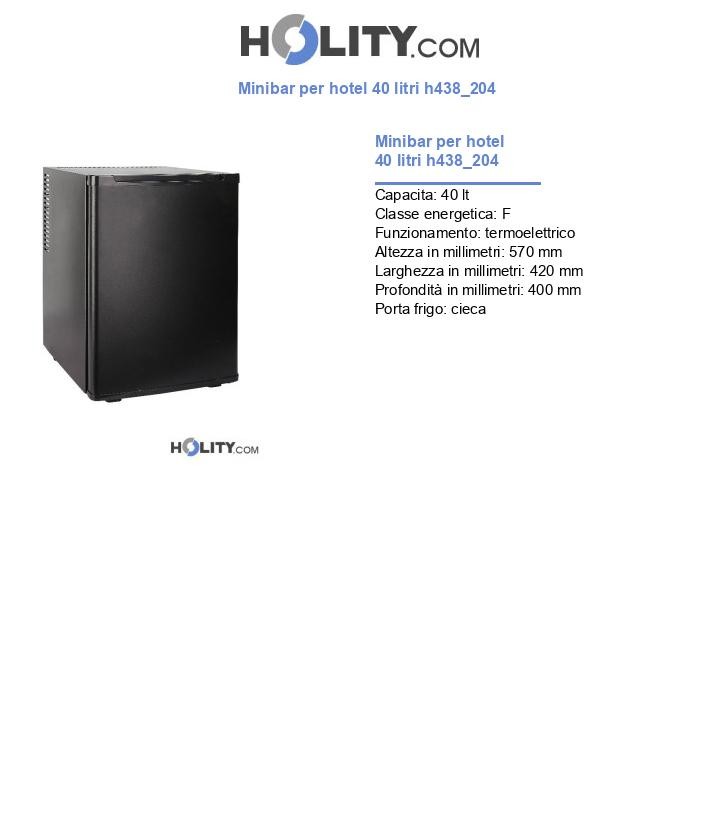 Minibar per hotel 40 litri h438_204