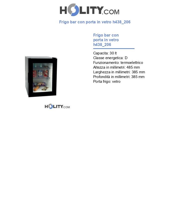 Frigo bar con porta in vetro h438_206