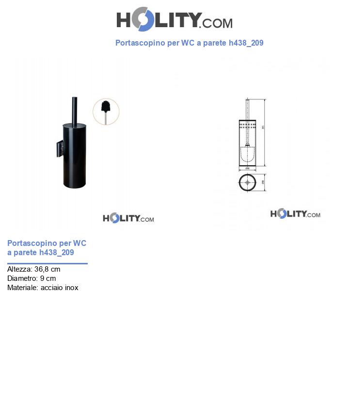 Portascopino per WC a parete h438_209