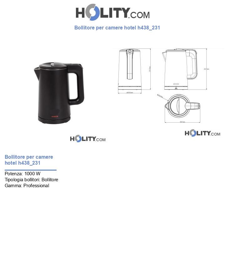 Bollitore per camere hotel h438_231