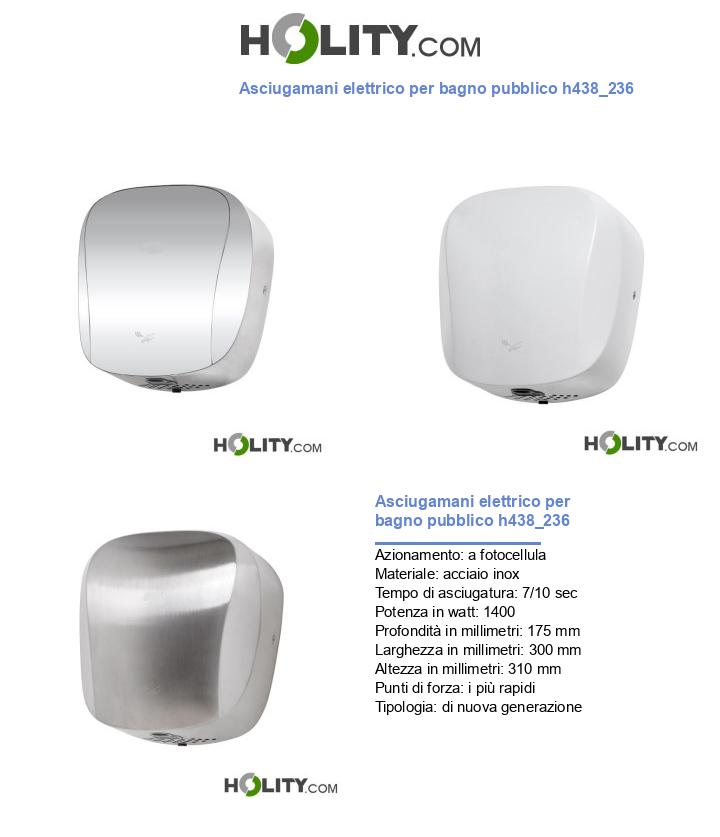 Asciugamani elettrico per bagno pubblico h438_236