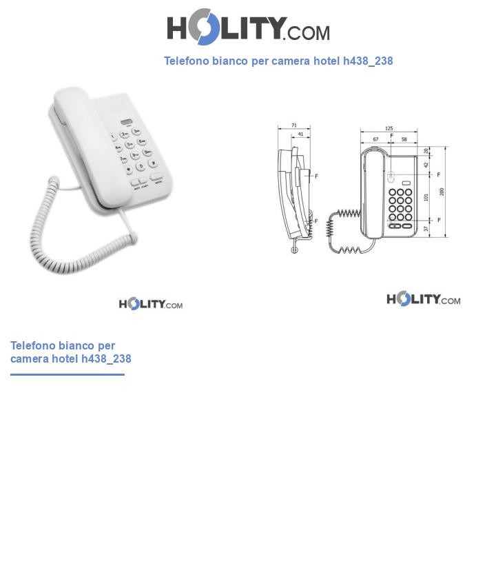 Telefono bianco per camera hotel h438_238