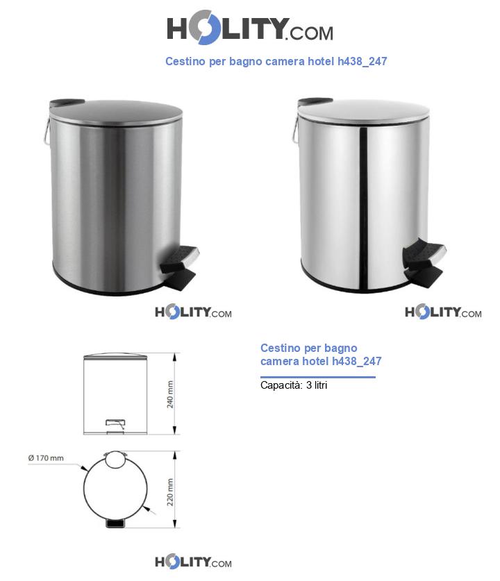 Cestino per bagno camera hotel h438_247