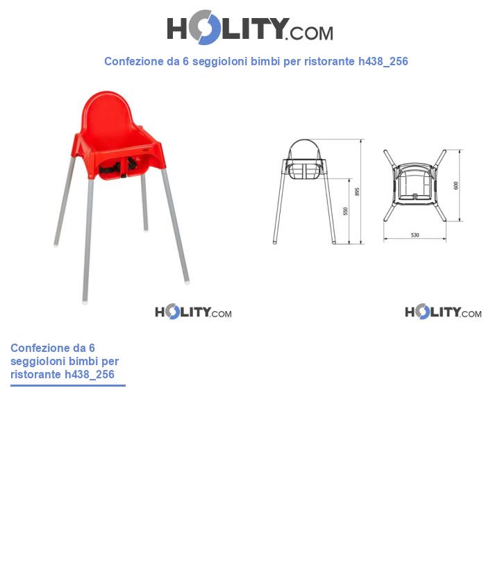 Confezione da 6 seggioloni bimbi per ristorante h438_256