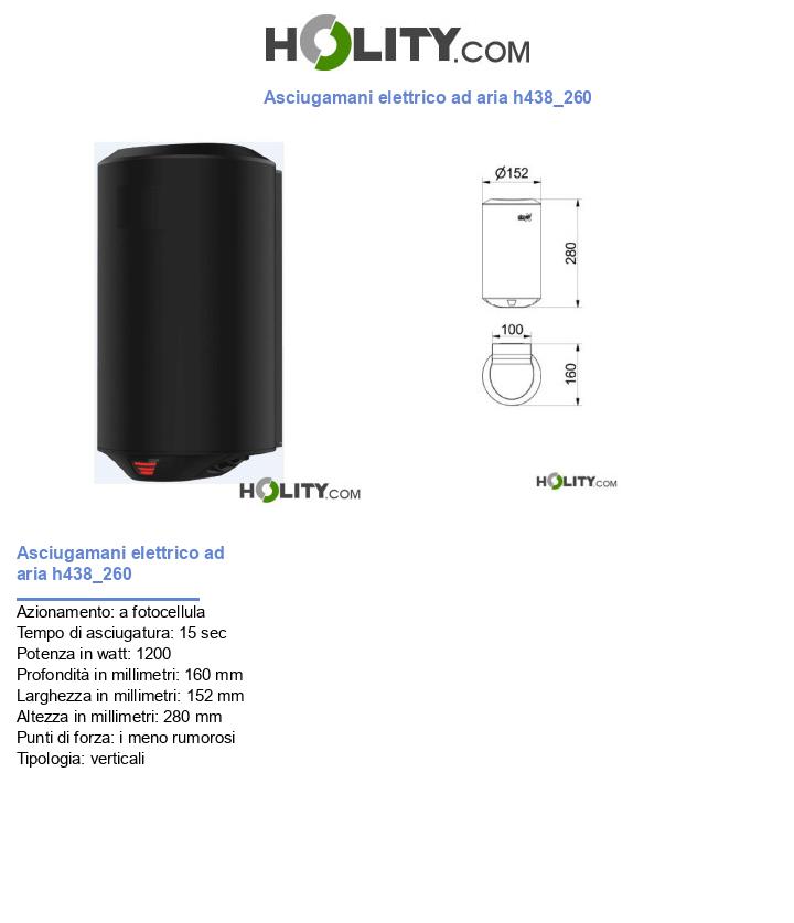 Asciugamani elettrico ad aria h438_260