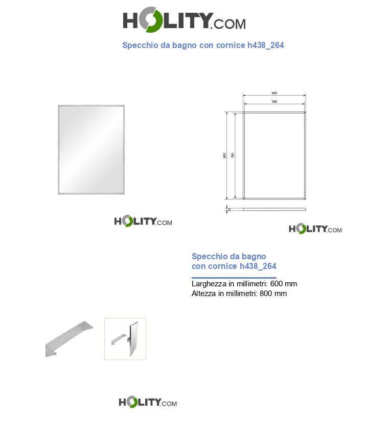 Specchio da bagno con cornice h438_264