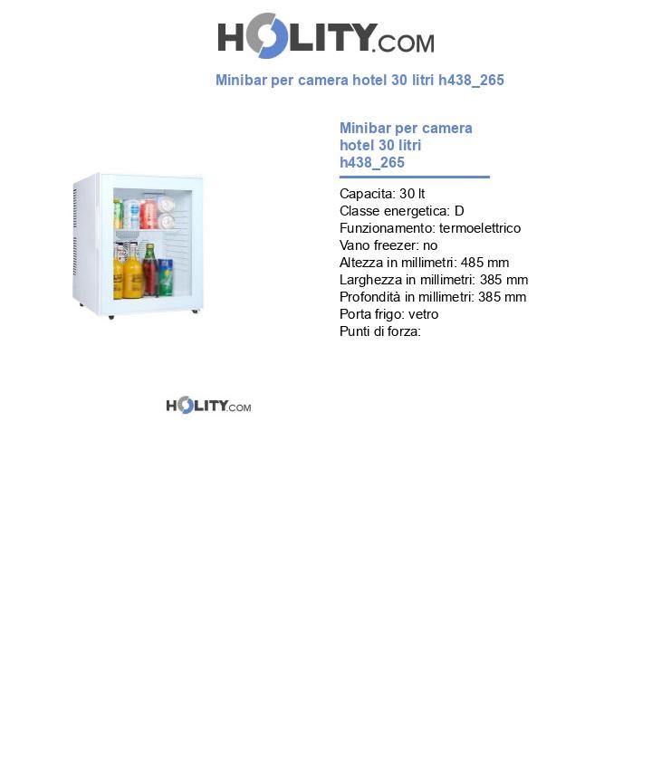 Minibar per camera hotel 30 litri h438_265