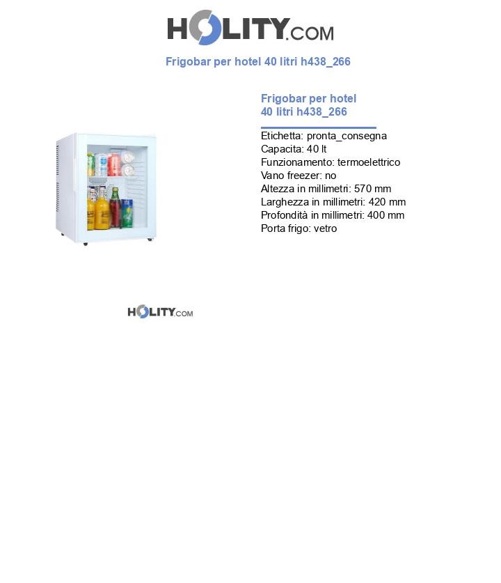 Frigobar per hotel 40 litri h438_266