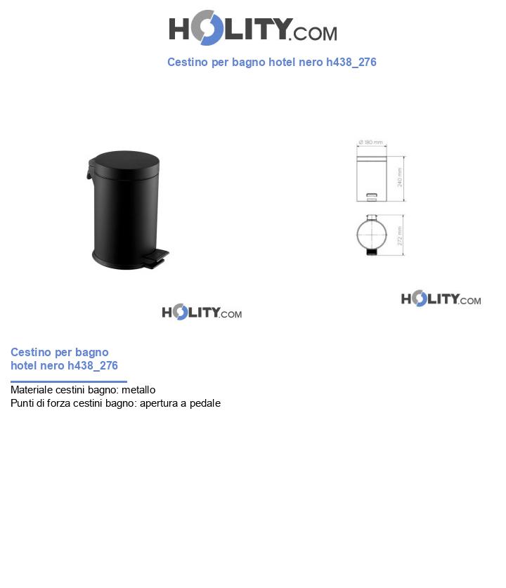 Cestino per bagno hotel nero h438_276