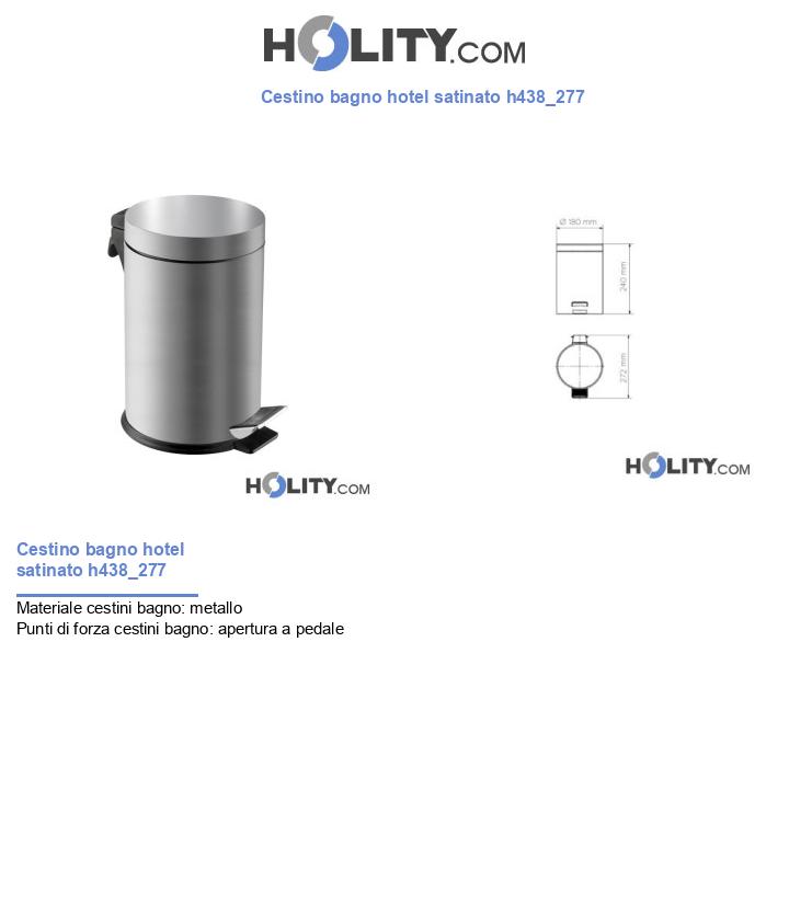 Cestino bagno hotel satinato h438_277