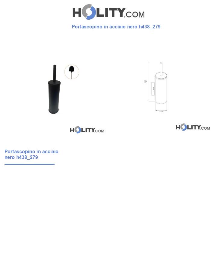 Portascopino in acciaio nero h438_279