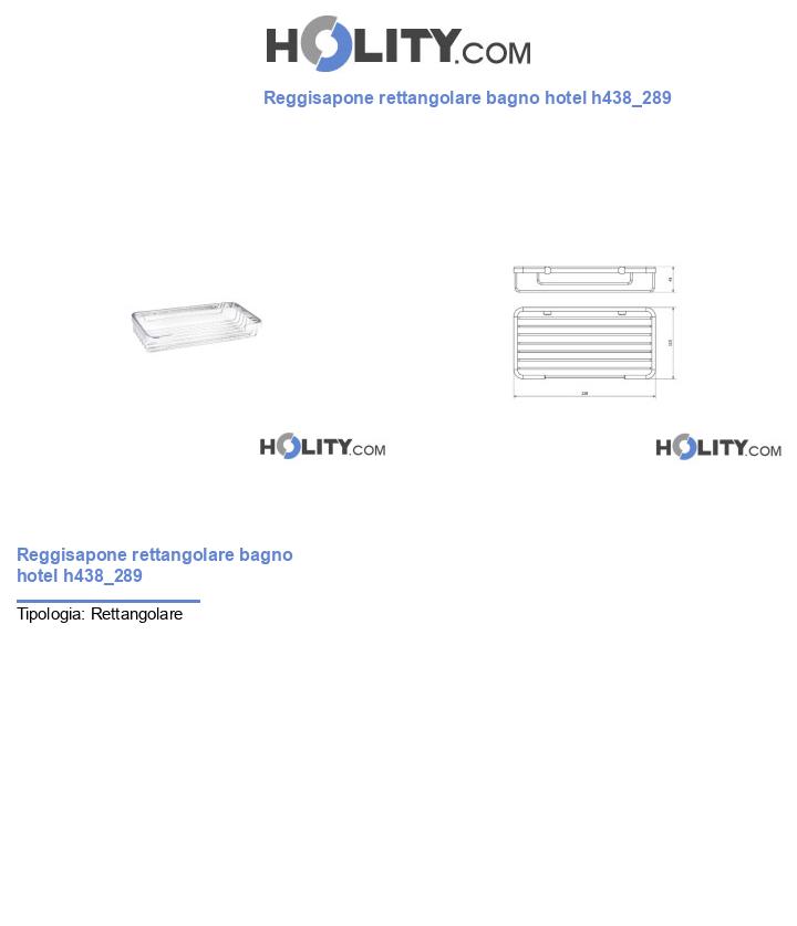 Reggisapone rettangolare bagno hotel h438_289