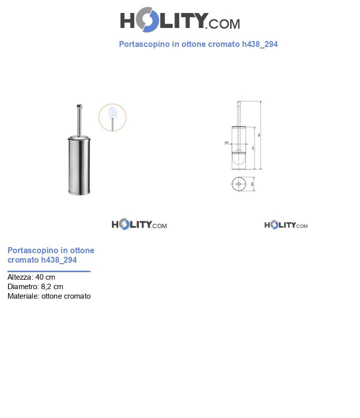 Portascopino in ottone cromato h438_294