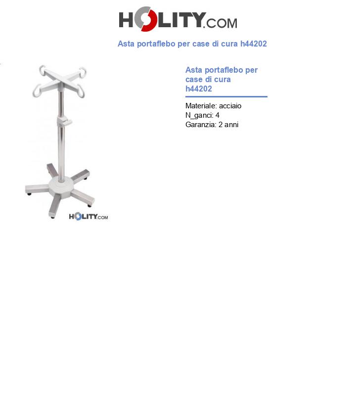 Asta portaflebo per case di cura h44202