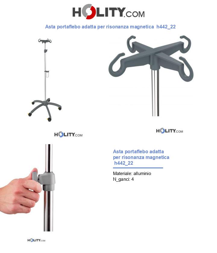 Asta portaflebo adatta per risonanza magnetica h442_22