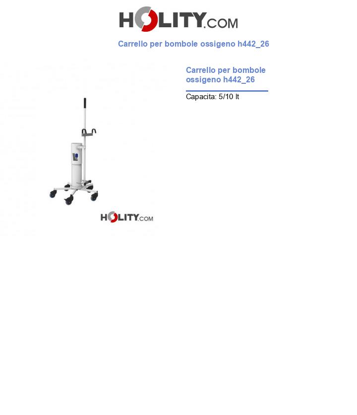 Carrello per bombole ossigeno h442_26