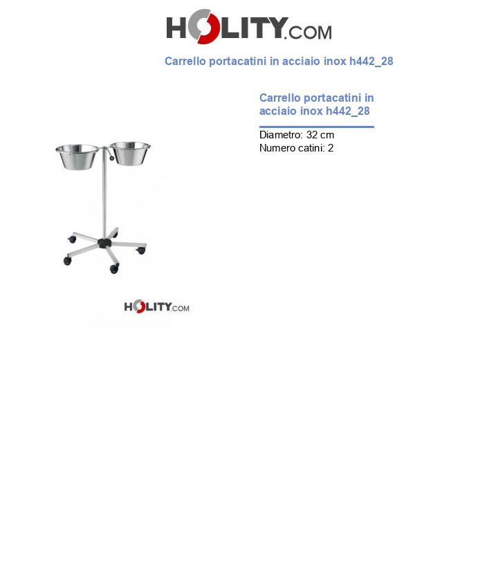 Carrello portacatini in acciaio inox h442_28