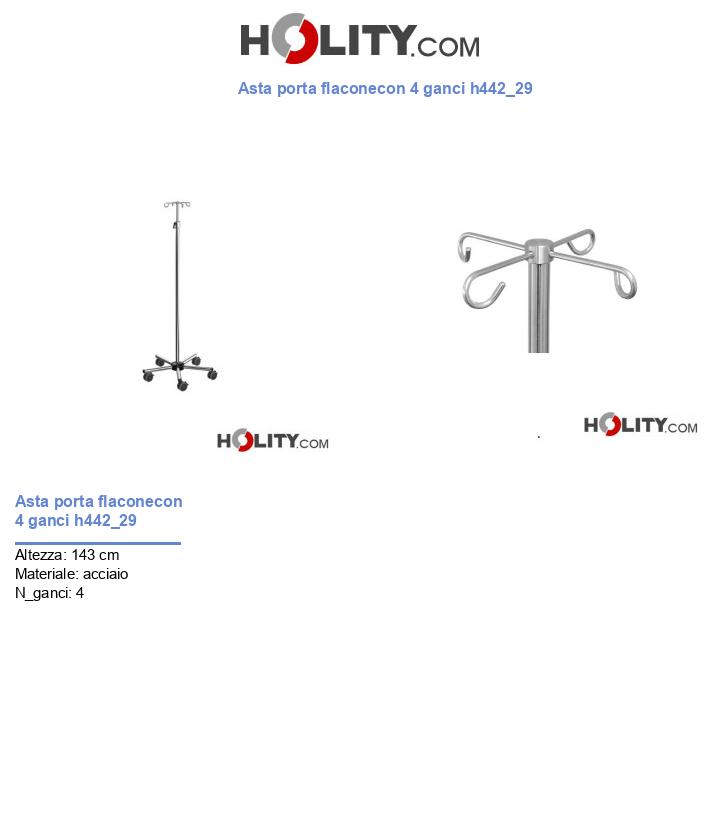Asta porta flaconecon 4 ganci h442_29