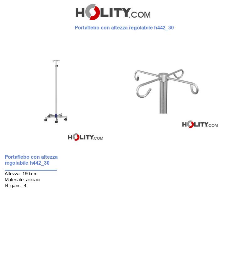 Portaflebo con altezza regolabile h442_30