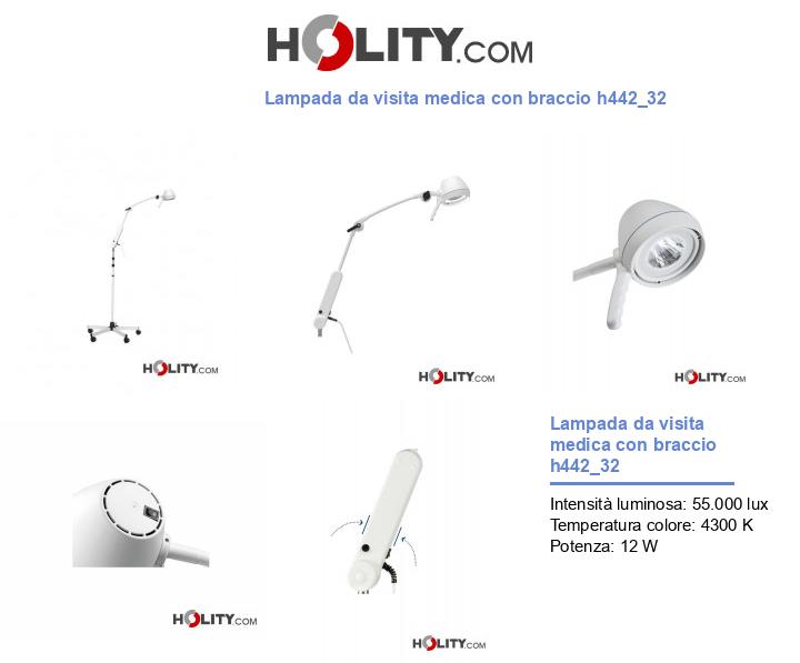Lampada da visita medica con braccio h442_32
