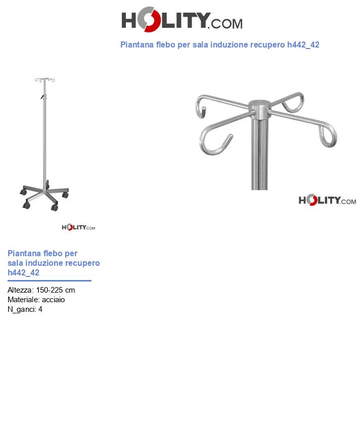 Piantana flebo per sala induzione recupero h442_42