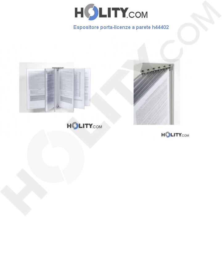 Espositore porta-licenze a parete h44402