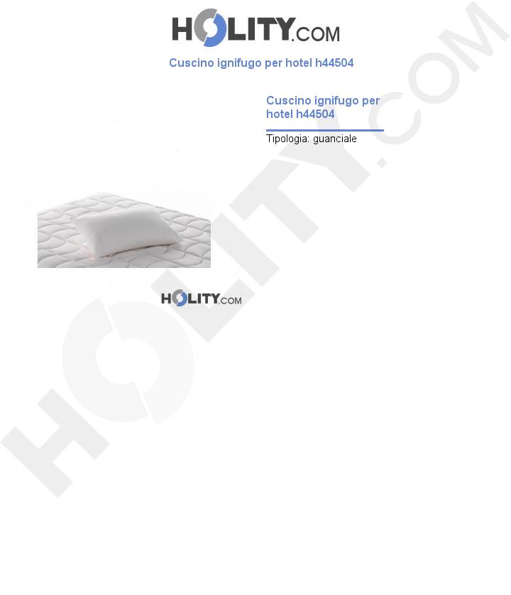 Cuscino ignifugo per hotel h44504