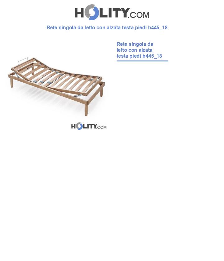Rete singola da letto con alzata testa piedi h445_18