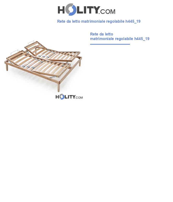 Rete da letto matrimoniale regolabile h445_19