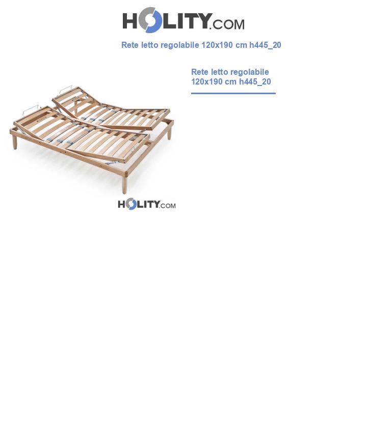 Rete letto regolabile 120x190 cm h445_20