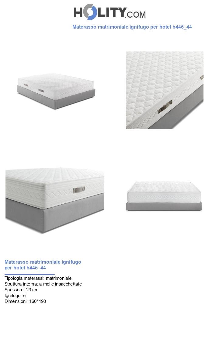 Materasso matrimoniale ignifugo per hotel h445_44