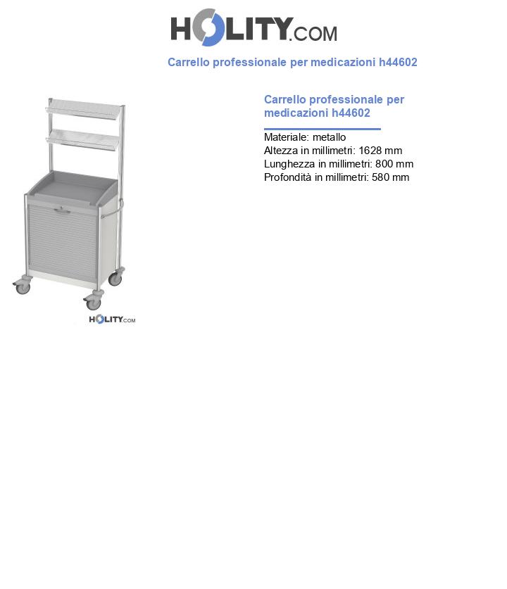 Carrello professionale per medicazioni h44602