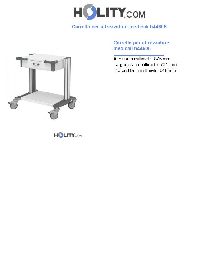 Carrello per attrezzature medicali h44606