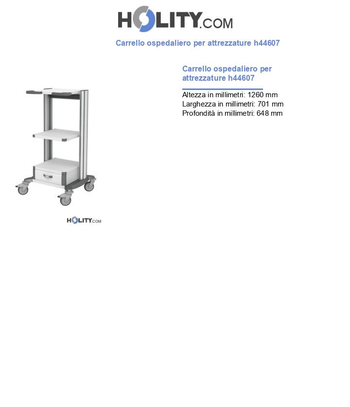 Carrello ospedaliero per attrezzature h44607