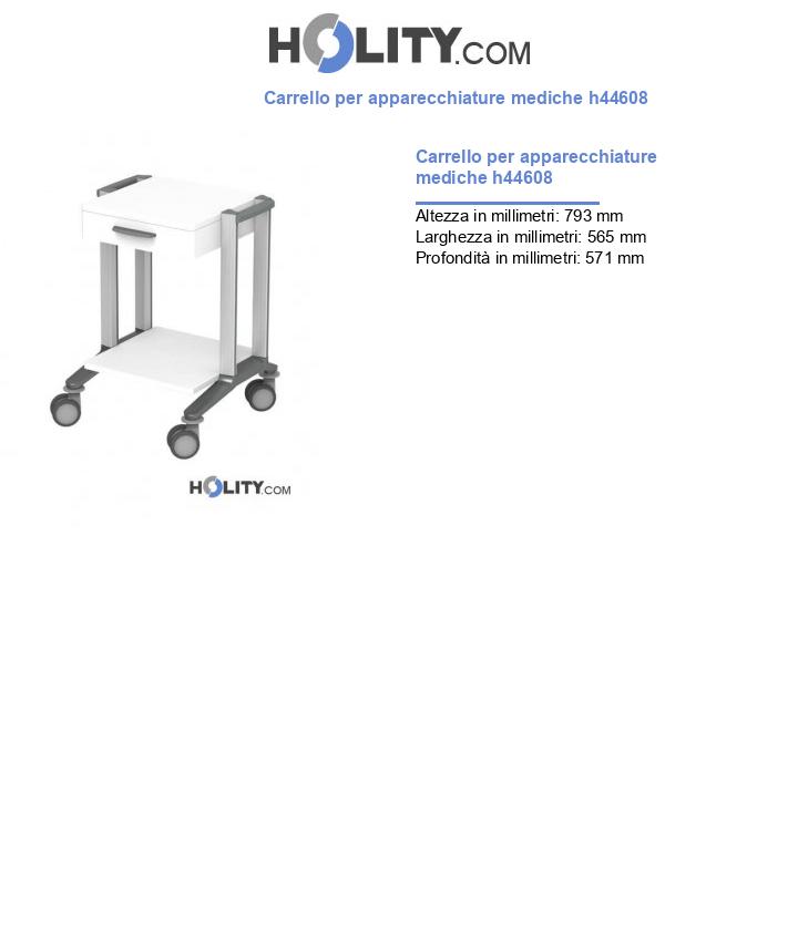 Carrello per apparecchiature mediche h44608