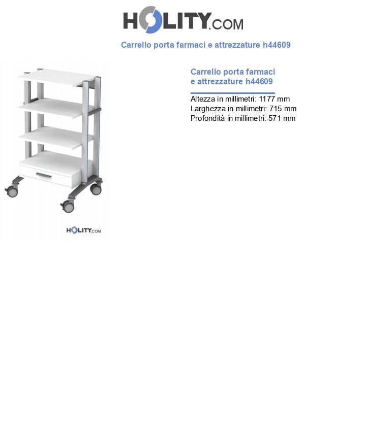 Carrello porta farmaci e attrezzature h44609