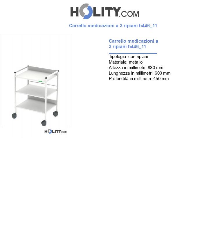 Carrello medicazioni a 3 ripiani h446_11